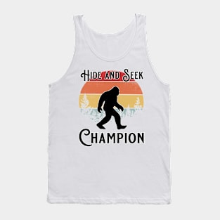 Bigfoot Sasquatch Hide and Seek Champion Tank Top